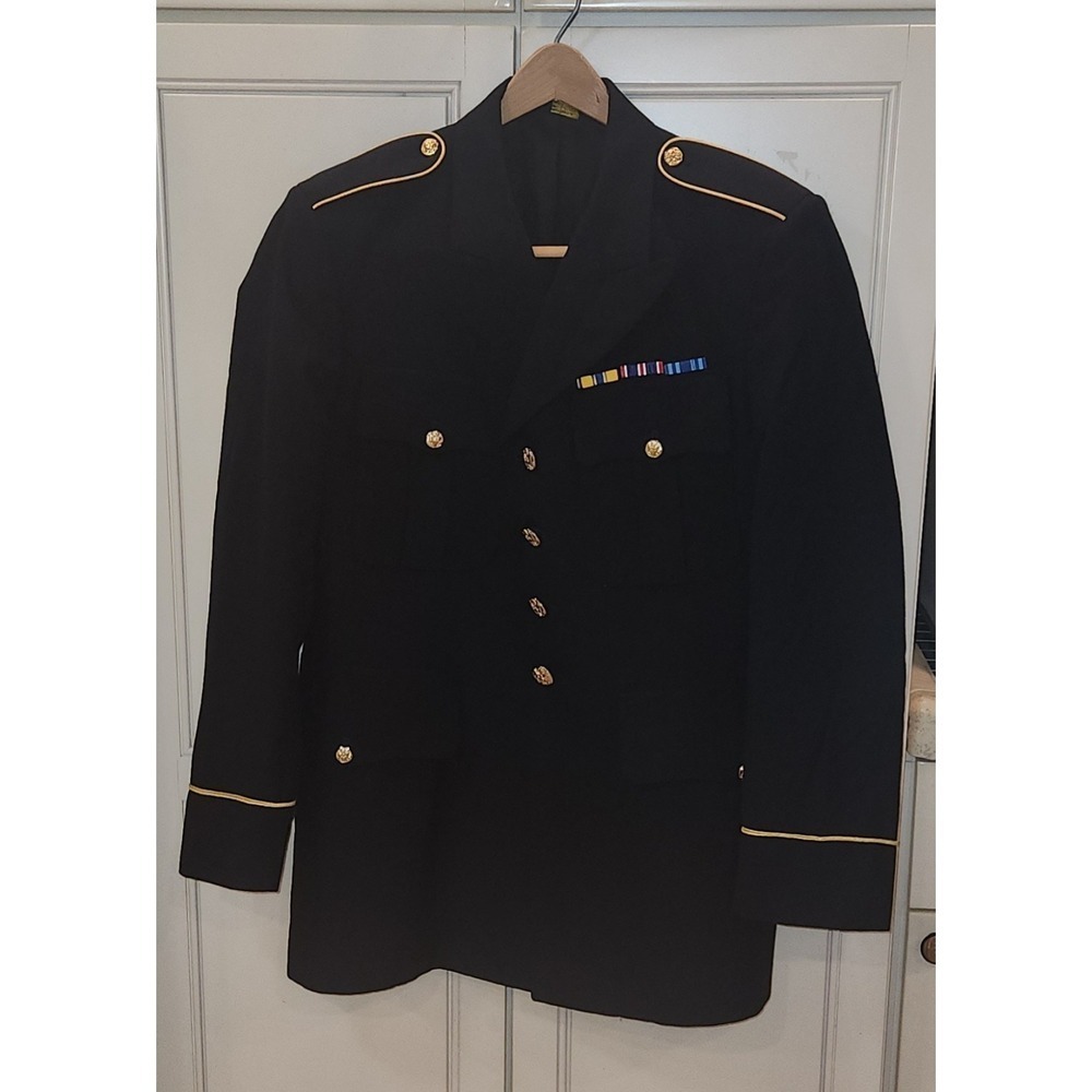 US Army Military Dress Blues Uniform Jacket Theatrical Costume Chest 38 40 MEDAL